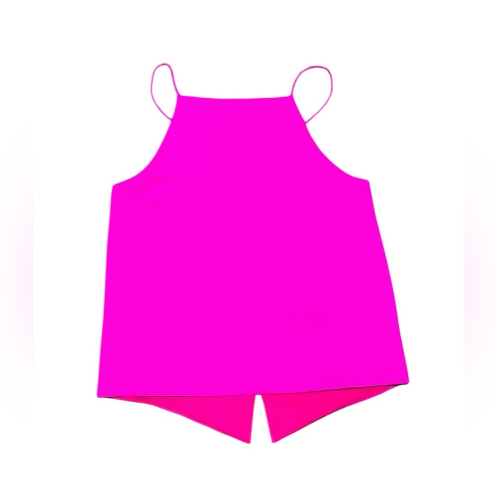 Dainty Hooligan Fuchsia Sleeveless Square Neck Open Back Top! Size Large.